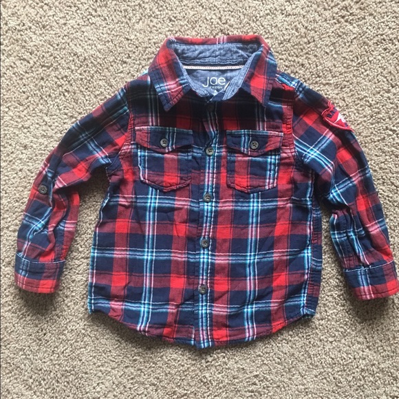 Joe Fresh Other - Joe Fresh Boys red flannel button shirt size 4
